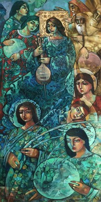 Mohsen Keiany, 27 x 56 Inch, Oil on Canvas, Figurative Painting, AC-MSK-001